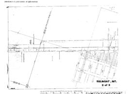 Plat Map of Great Northern Facilities at Belmont, Montana, 1918