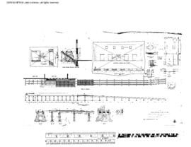 Northern Pacific Engineering Drawing, Boiler House at Parkwater, Washington, 1911
