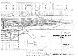 Plat Map of Great Northern Facilities at Spokane, Washington, undated