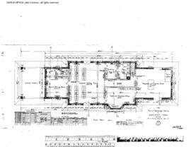 Northern Pacific Engineering Drawing, Depot at Sand Point, Idaho, 1916