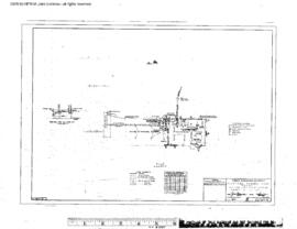Great Northern Engineering Drawing, Depot at Bonners Ferry, Idaho, 1949