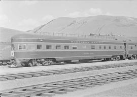 Northern Pacific Railroad Observation Car Number 392 at Seattle, Washington, circa 1955.