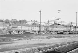 Burlington Northern diesel locomotive 4078 at Vancouver, Washington in 1974.