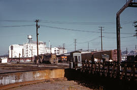 Spokane, Portland and Seattle Railway diesel locomotive 65 at Portland, Oregon in 1961.