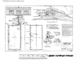 Northern Pacific Engineering Drawing, Lumber Storage Building at Missoula, Montana, 1954
