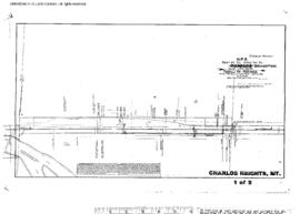 Plat Map of Northern Pacific Facilities at Charlos Heights, Montana, 1908