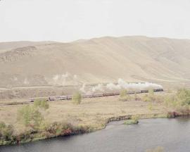 Spokane, Portland & Seattle Railway steam locomotive number 700 at Yakima Canyon, Washington ...