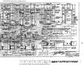 Northern Pacific Engineering Drawing, Car Repair Shed at Parkwater, Washington, 1957