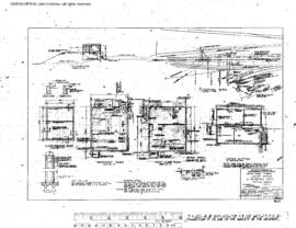 Northern Pacific Engineering Drawing, Crest Office at Retarder Yard at Pasco, Washington, 1970