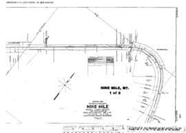Plat Map of Northern Pacific Facilities at Nine Mile, Montana, 1927