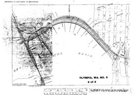 Plat Map of Northern Pacific Facilities at Olympia, Washington, 1954