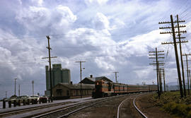 Great Northern Railway Company diesel locomotive 680 at Vancouver, Washington in 1963.