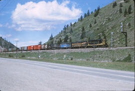 Diesel Locomotives Burlington Northern 384, 686 and 679 with Southern Pacific 7114 at Missoula, M...