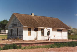 Burlington Northern Depot at Reserve, Montana, 1993