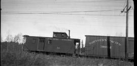 Pacific Coast Railroad caboose number 53 near Maple Valley Washington, circa 1946.