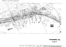 Plat Map of Great Northern Facilities at Cashmere, Washington, 1962
