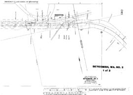 Plat Map of Great Northern Facilities at Skykomish, Washington, 1965