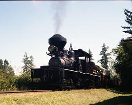 British Columbia Forest Discovery Centre steam locomotive 1 at Duncan, British Columbia on July 1...