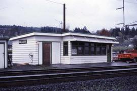 Burlington Northern depot at Kalama, Washington, in 1988.