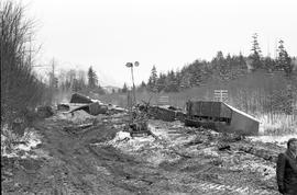 Burlington Northern accident at Index, Washington in 1975.
