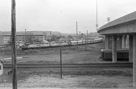 Amtrak diesel locomotives 565 at Auburn, Washington in May 1976.