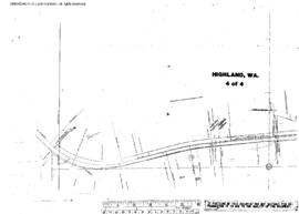 Plat Map of Great Northern Facilities at Highland, Washington, 1914
