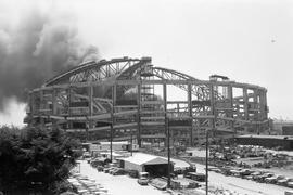 Downtown fire at Seattle, Washington in 1974.