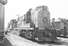 Burlington Northern diesel locomotive 4181 at Vancouver, Washington in 1973.