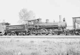 Northern Pacific steam locomotive 684 at Woodinville, Washington, in 1953.