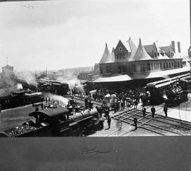 Canadian National Railway Company diesel locomotive 5254 at Between Matsqui and Mission, British ...