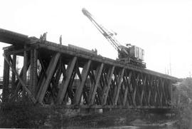 Pacific Coast Railroad bridge at Maple Valley, Washington in 1952.