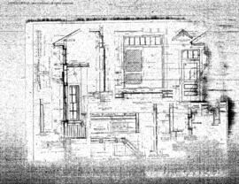 Great Northern Engineering Drawing, Depot at Odessa, Washington, 1930