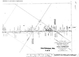 Plat Map of Northern Pacific Facilities at Holtzinger, Washington, 1931