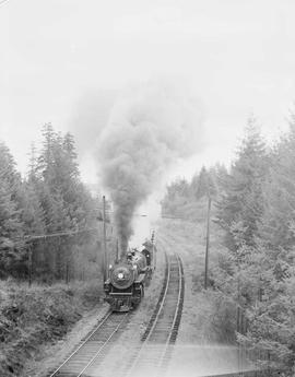 Northern Pacific passenger train at Olympia, Washington, in 1957.