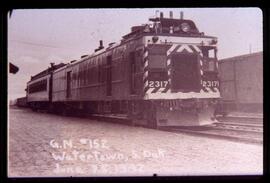 Great Northern Diesel-Electric Car 2317 at Watertown, South Dakota, 1992