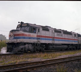 Amtrak diesel locomotive 536 at Tacoma, Washington in September 1979.