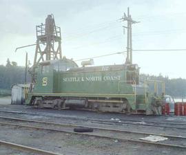 Seattle & North Coast Railroad Diesel Locomotive Number 52 at Port Angeles, Washington in Mar...