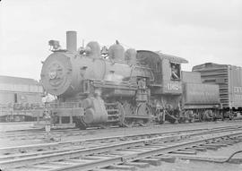 Northern Pacific steam locomotive 1162 at Northtown, Minnesota, in 1950.