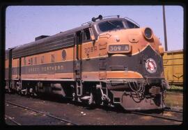 Great Northern Diesel Locomotive 309A at Superior, Wisconsin, 1966