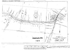 Plat Map of Great Northern Facilities at Fairfield, Washington, 1952