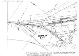 Plat Map of Great Northern Facilities at Somers, Montana, 1964
