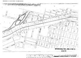 Plat Map of Northern Pacific Facilities at Spokane, Washington, undated