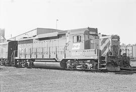 Burlington Northern diesel locomotive 2211 at Seattle, Washington in 1973.