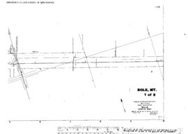 Plat Map of Great Northern Facilities at Bole, Montana, 1915