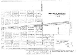 Plat Map of Great Northern Facilities at Post Falls, Idaho, 1916