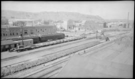 Northern Pacific passenger yard at Billings, Montana, circa 1950.