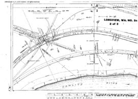 Plat Map of Longview, Portland and Northern Railway Facilities at Longview, Washington, 1927