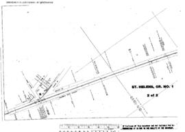 Plat Map of Spokane, Portland, and Seattle Railway Facilities at Saint Helens, Oregon, 1951