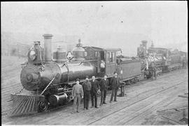 Columbia & Puget Sound Railroad Steam Locomotives Number 8 and 9 at Seattle, Washington, circ...