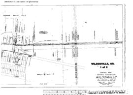 Plat Map of Oregon Electric Railroad Facilities at Wilsonville, Oregon, 1919